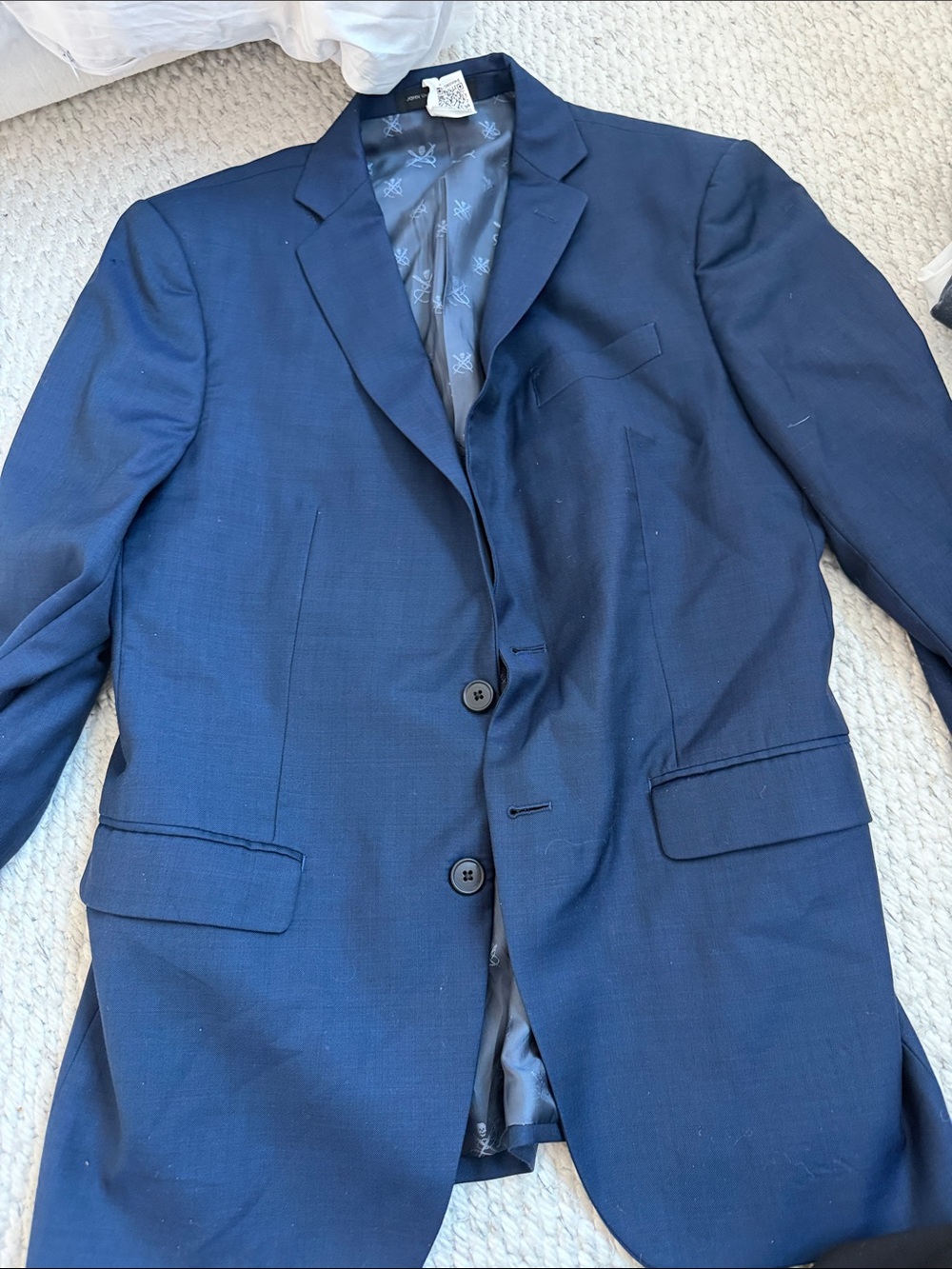 John Varvatos Navy Two-Button Sport Coat